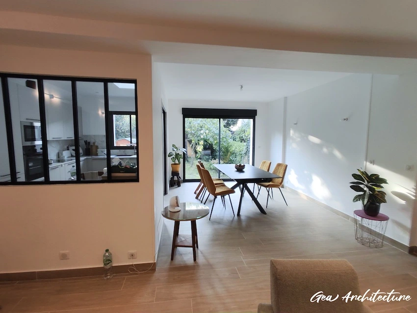 Extension Maison - Vue de la salle à manger
